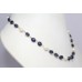 Beautiful single line Natural oval sapphire pearl stone 18 K Gold wire Necklace